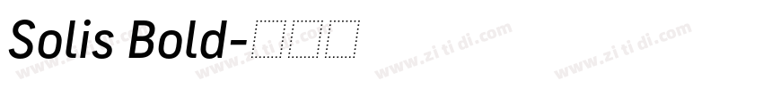 Solis Bold字体转换